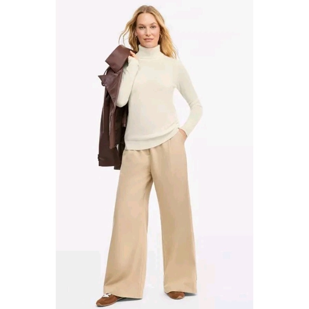 Charter Club Cashmere Luxury Cream Turtleneck Sweater Sz L